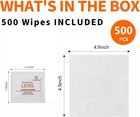 500 Count Lens Cleaning Wipes For Eyeglasses  Pre-moistened Individually Wrapped
