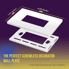 1-gang White Screwless Decorator Wall Plate Outlet Cover  40 Pack