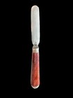 Antique 19thc French Silver Agate Jewish Circumcision Brit Mila Knife Fish Case   