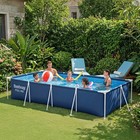 Bestway Steel Pro 13 Foot X 32 Inch Rectangular Above Ground Swimming Pool  Blue