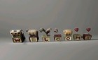 Wooden Alphabet Letters Welcome 7 Piece Lot Primitive Farm Animals Tabletop Sign