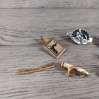 Vintage Hunting Fishing Sportsman Tie Clasps Pins Gold   Silver Tone Lot Of 14