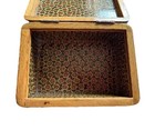 Vintage Persian Khatam Marquetry Wood Inlay Trinket Box Men Playing Polo Scene