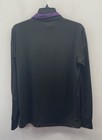 The Prince Estate Women s Black Purple Love Symbol 1 4 Zip Pullover Sz M
