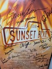 Sunset Blvd    Cast Signed Broadway Window Card  Glenn Close  has Damage 