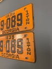 1935 Georgia License Plate 1 Ton Pair