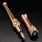 Etoile De Montblanc Joailliere Cognac Solid 18k Rose Gold Le 15 Fountain Pen