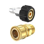2pcs Pressure Washer Quick Connect M22 14mm Swivel To 3 8  Hose Adapter Set