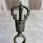 19th Century Detailed Antique Bronze Ritual Tibetan Buddhist Hand Bell