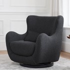Nursery Works Solstice Swivel Glider Black Boucle  Greenguard Gold Certified