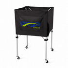 Folding Volleyball Ball Cart With Wheels Collapsible Coach Equipment 10-15 Balls