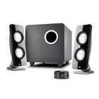 2 1 Multimedia Speaker System With Subwoofer  62w Peak Power  Strong Bass For Mu