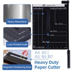 12inch Guillotine Paper Cutter 15 Sheet Capacity Blade Lock   Magnetic Guide Hea