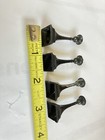 Antique English Miniature Doll House Pewter Tall 2 Pair Of Candlesticks