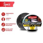 Xfasten Black Hook And Loop Tape 1 Inch X 10ft Hook Loop Roll Fabric Strips W   