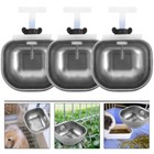 3pcs For Rabbits Stainless Drinker Pet Drinking Bowl Rabbits Pets Animals