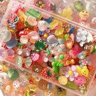 60pcs Slime Charms Cute Set  Bulk Mixed Resin Charms Set Ornament Scrapbooking