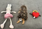Jellycat Plush Lot  3 -ballerina Bunny Rabbit  Spike Hedgehog  Love Lock