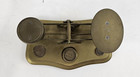 Vintage Brass Postal Scale With Weights Brass Base Stamped Nb