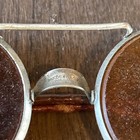 Antique  Willson Amber Sunglasses Goggles Spectacles Vtg Orange Safety Glasses