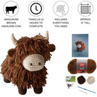 Leisure Arts Crochet Kit Amigurumi Highland Cow  Brown  Crochet Kit Beginners 