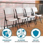 Lifetime Commercial Grade Folding Chairs  6 Pack  White Granite