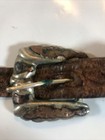 Vintage Ranger Belt Buckle Set Silver Mexico 4 Pieces