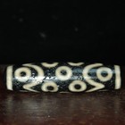 Ancient Tibetan Dzi Beads Old Agate 15 Eye Totem Amulet Pendant 56  14 Mm  4552