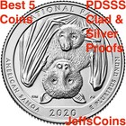 2020 Pdsss Weir Farm National Park 5 Quarters Clad    999 Silver Proof P D S S S