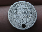 1853 O Seated Liberty Half Dime- New Orleans  With Arrows  Vg fine Details