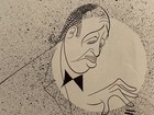 Duke Ellington By Ken Fallin  b  1948  Original Pen   Ink Drawing Signed Listed