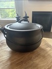 New - Smith   Clark 6qt Pre Seasoned Cast Iron Pot Cauldron 6 Quart Halloween 
