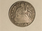 1854 Seated Liberty Half Dollar Love Token Engraved F Lier Dd On Obverse