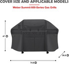 74 8  Bbq Gas Grill Cover Xl For Weber Summit 600  Heavy Duty 600d  Waterproof