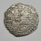 1590-1615 Cob 8 Reales Potosi Bolivia Assayer R Early Shipwreck Silver  k811
