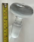 Vintage Heavy Clear Solid Glass Round Bottle Stopper 4    Tall