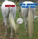 Horse False Tail Double Cream White Oz  75cm  360g False Horse Tail Extended