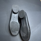 Women   s Black Faux Leather Ballet Flats Slip-on Round Toe Buckle Accent 6 5