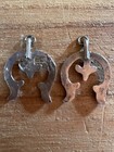 Vintage Navajo Sandcast Sterling Silver Squash Blossom Earrings