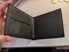 Coach Signature C Black Bifold Wallet Organizer Photo Holder Credit Card Slots