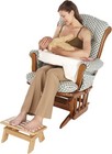 Wooden Nursing Foot Stool Adjustable Ergonomic Wood Stool 40 Lb Capacity