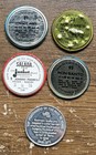 Lot Of 5 Baseball Coins Salada Topps Carew Podres Santo Robinson