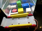 Vintage 1950s Colorful Wooden Playskool Safety Truck Pull Toy