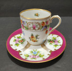 Antique 1920s Mismatched German Tea Cup And Limoges Saucer Demitasse Porcelain