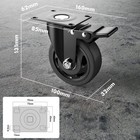 4 Inch Caster Wheels  Heavy Duty Casters Set Of 4 With Brake