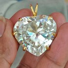 Rare 22 Ct Certified Treated Off White Diamond Pendant  925 Silver-no Tarrif