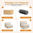 Single Folding Sofa Bed Convertible Sleeper Bed Chair Couches W  Dual-pillow