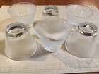 6 Vintage Federal Glass Norse Ribbed Punch Cups Cocktail Glasses Barware Usa