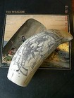 Scrimshaw Whale Tooth Resin Reproduction  vicksburg  8 Inch Long Great Details