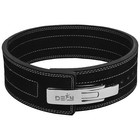 Defy 10mm Power Lifting Leather Lever Belt Gym Training Black   Free Wrist Wrap